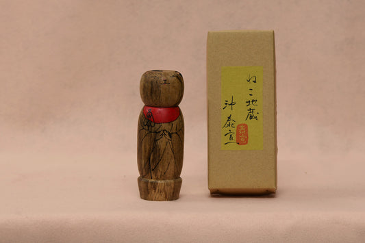 ねこ地蔵 こけし/ NEKO JIZOU Kokeshi Doll