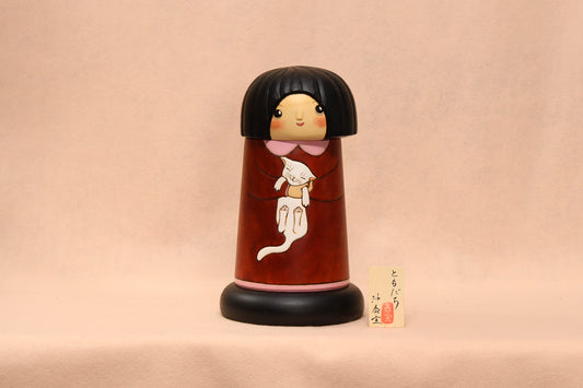 ともだち（猫）　こけし/FRIEND(CAT) Kokeshi Doll