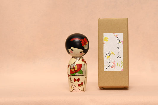 ちょうちょさん　こけし/ BUTTERFLY Kokeshi Doll